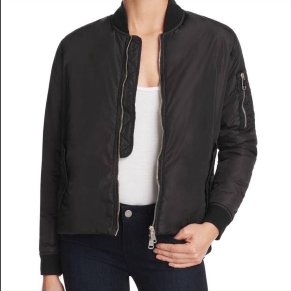 Black bomber jacket